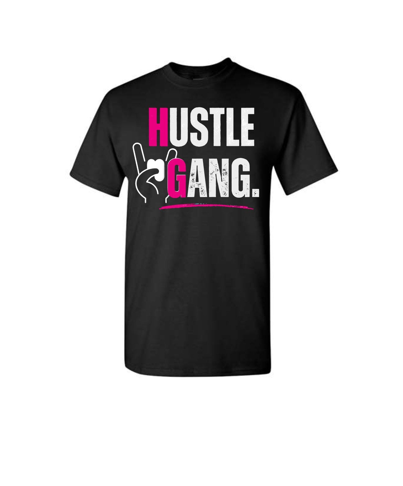 Hustle Gang Tee with symbol (Pink)