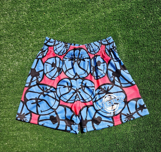 RSA Pink and Blue Smiley Face Shorts