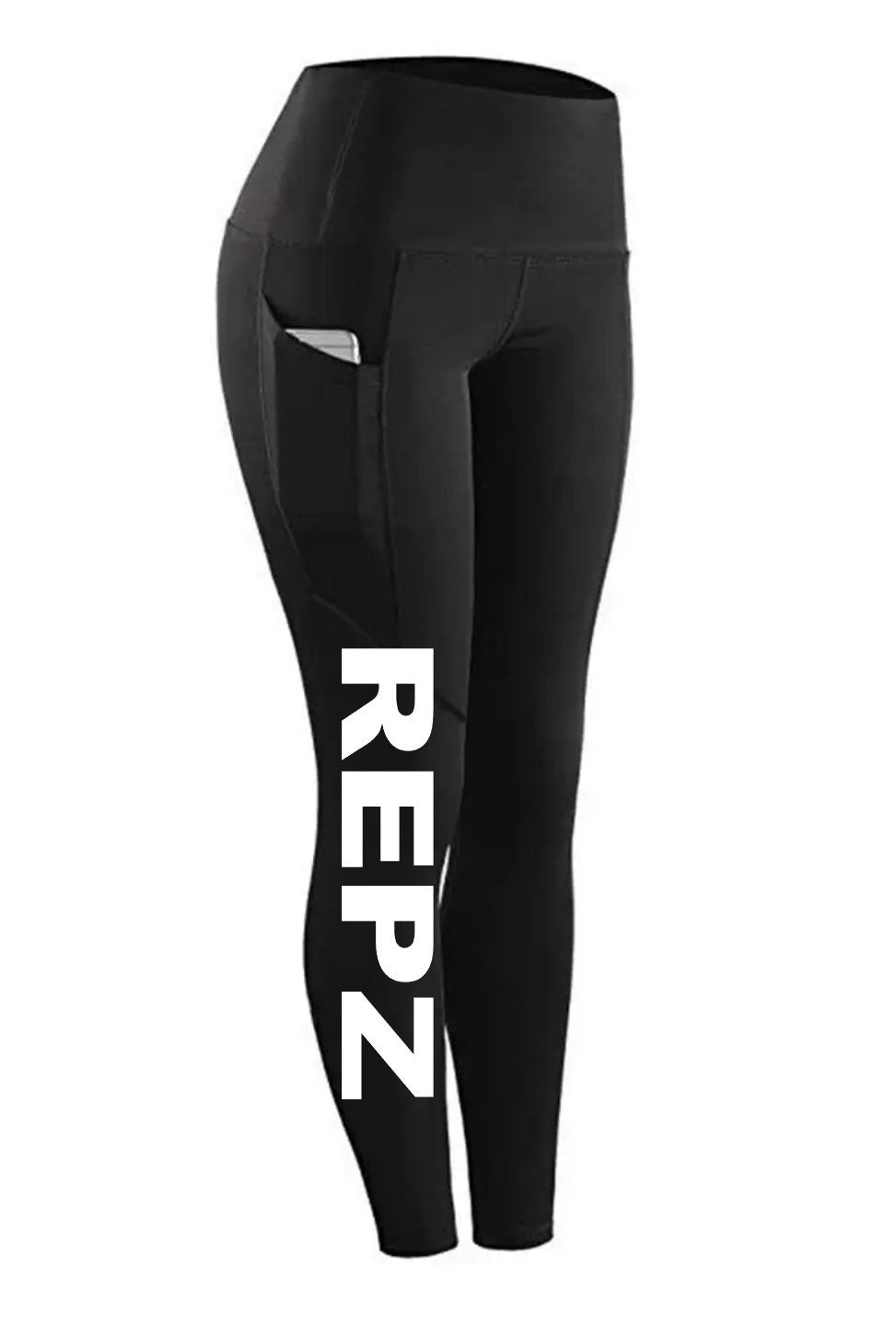 Repz White Print Tights