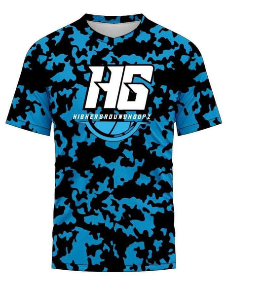 Blue Camo Sublimated Print